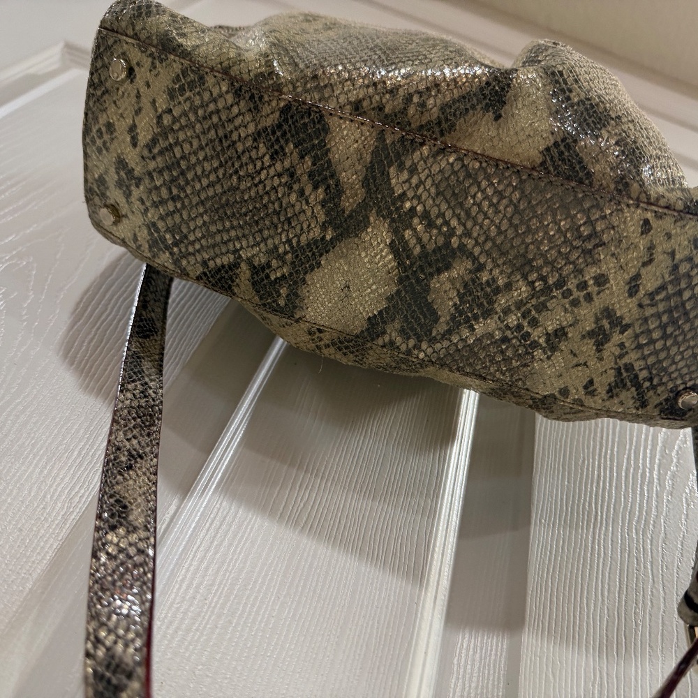 Kate Spade Metallic Two Tone Python Embossed Leat… - image 5